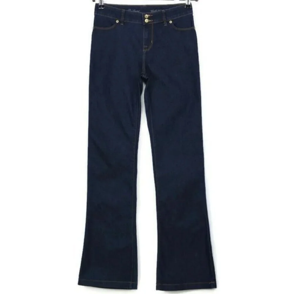The Limited‎ High Waist Flare Jeans Dark Stretch Size 2L 2 x 34 Long Tall